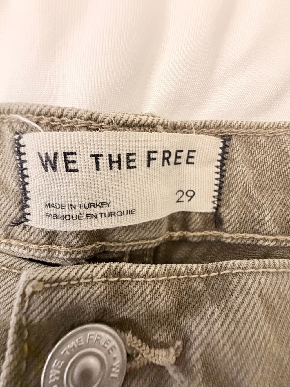 Free People We The Free Eden High Slouchy Wide Leg Jeans Taupe Brown Size 29 - Picture 11 of 13